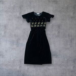 Whimsical Gold and Black Dress